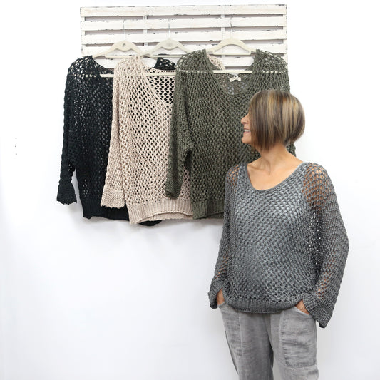 Crotchet knit with long sleeves GH044B