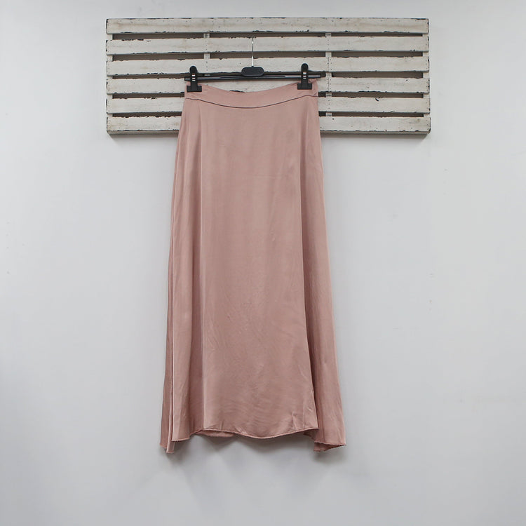 Silk blend skirt with side pocket detail