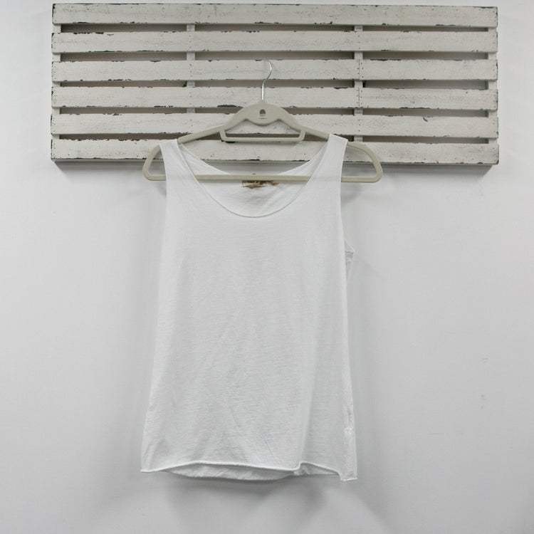 White cotton singlet