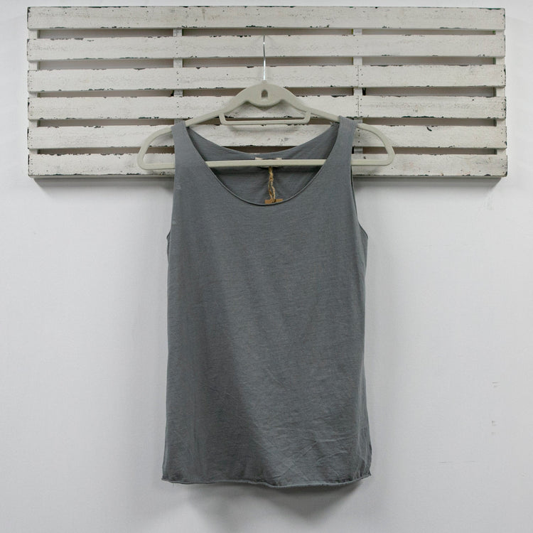 Grey cotton singlet