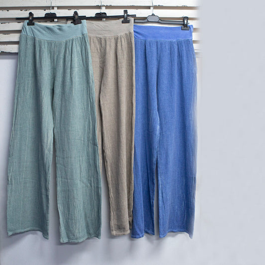 Woven linen pants