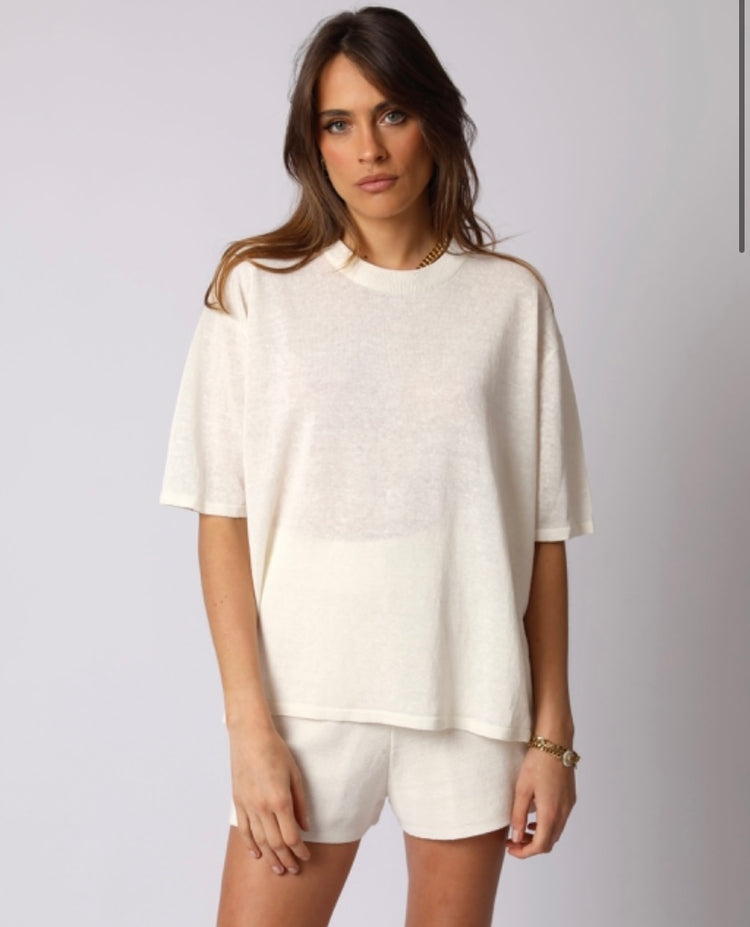 Oversized linen T-shirt