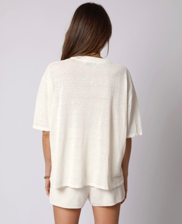 Oversized linen T-shirt