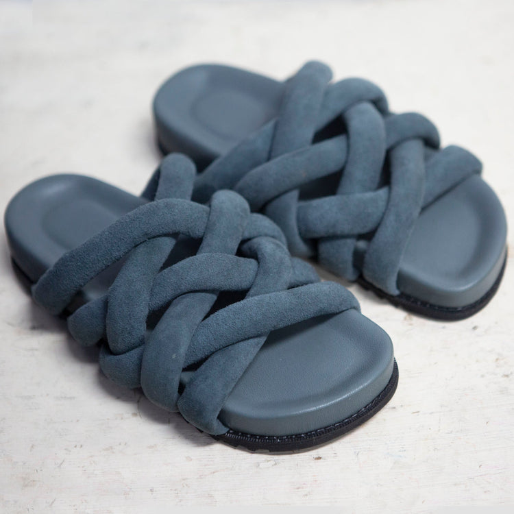 Suede slides