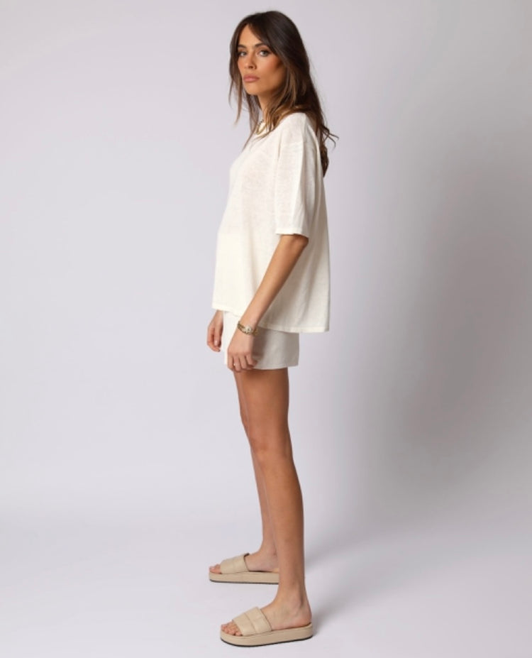 Oversized linen T-shirt