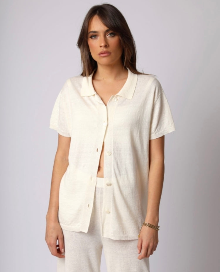 Linen button up shirt